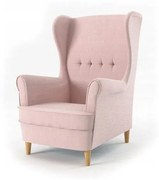 Poltrona colore rosa in stile scandinavo