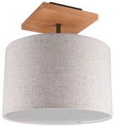 Apparecchio da soffitto grigio chiaro con paralume in tessuto Elmau - Trio