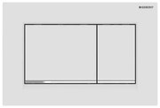 Placca di comando Geberit Sigma30 bianco opaco con inserto cromo lucido