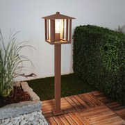 Paletto da Giardino Corten 80cm Acciaio INOX Base E27 - Serie PILLAR