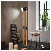 Eglo 43048 - Lampada da terra HORNWOOD 1xE27/28W/230V