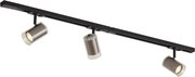 Sistema di illuminazione a binario moderno nero con 3 faretti color canna di fucile 1 fase - Iconic Lloyd