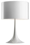 Flos Spun Light Table 1 Lampada da tavolo H. 57 cm a luce diffusa in vetro e metallo Bianco lucido