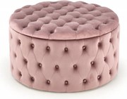 Pouf Nunez in rosa - H40 cm