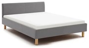 Letto singolo imbottito grigio chiaro rete non inclusa 120x200 cm Lena – Meise Möbel