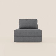 Rift poltrona letto con materasso alto 22 cm e memory foam - schienale mobile e tessuto smacchiabile T31