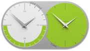 CalleaDesign Orologio World clock a 2 fusi – verde mela