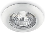 Gfa011- faretto da incasso in metallo colore bianco lucido 1 luce a...