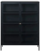 Vetrina nera in metallo 110x140 cm Carmel - Unique Furniture