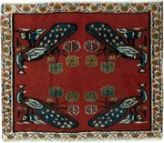 Shiraz Tappeto persiano 60x50 Rosso (Iran) Annodato A Mano