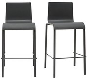 Sgabelli da bar di design impilabili neri H65 cm (set di 2) KUPA