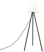 Lampada da terra esterno moderna nera paralume bianco IP65 - VIRGINIA