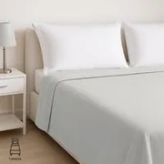 Lenzuolo piano singolo cotone percalle bianco