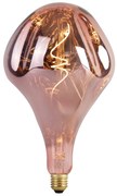 Lampadina LED dimmerabile E27 A165 rosa 6W 80lm 1800K