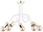 Lampadario a plafone TANGO 5xE27/15W/230V bianco/oro