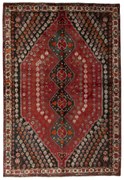 Shiraz Tappeto 170x260 Rosso (Iran) Annodato A Mano