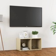 Mobile porta tv rovere sonoma 72x35x36,5cm in legno multistrato