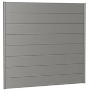 Frangivista in acciaio BIOHORT grigio quarzo metallizzato 194 x 182 cm, spessore 44 mm