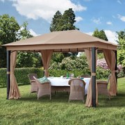 TOOLPORT Gazebo da giardino Sunset Premium ocra, 3x4m - (300047)