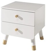Comodino bianco per bambini in legno di pino Billy - Vipack
