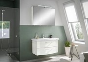 Mobile sottolavabo e lavabo Solitaire per vasca centrale rovere bianco L 97 cm