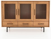 Vetrina in legno di quercia di colore naturale 144x95 cm Abies - The Beds