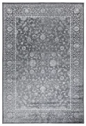 Tappeto Soraya blooms orientale in viscosa antracite, L 195 x L 135 cm
