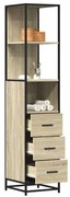 Armadietto Bagno Rovere Sonoma 35x37,5x166 Cm Legno Multistrato /
