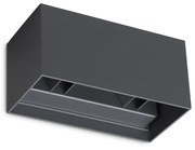 Applique Da Parete Contemporaneo Atom Alluminio Nero Led 25W 3000K Ip54