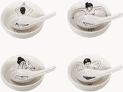 Set di 4 ciotole per snack con cucchiaini Undressed