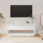 Mobile tv bianco lucido 102x41x44 cm in truciolato