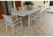 DEXTER - tavolo da giardino allungabile in alluminio da 200 x 100 cm