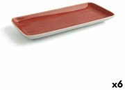 Teglia da Cucina Ariane Terra Rettangolare Ceramica Rosso (36 x 16,5 cm) (6 Unità)