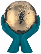 Bongelli preziosi statua moderna scultura mani mondo collezione Globe cm 12 x 13 OTTANIO ORO