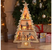 Brilagi - Decorazione natalizia a LED, albero, alimentazione 3xAA