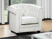 Poltrona CHESTERFIELD in similpelle Bianca