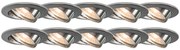 Set di 10 faretti da incasso rotondi cromati orientabili - Edu