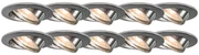 Set di 10 faretti da incasso rotondi cromati orientabili - Edu