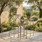 DORIAN - set di 3 fioriere quadrato