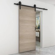 Porta scorrevole Swin in mdf marrone, L 93 x H 212 cm, con binario Rodeo Reversibile