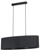 Lampadario Moderno Maserlo 1 2 Luci Acciaio Nero