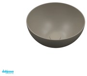 Lavabo D'Appoggio In Ceramica Finitura Sabbia Opaco Da Diam.40 cm