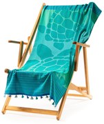 Telo da mare in Cotone   Turquoise Caleffi