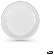 Set di piatti riutilizzabili Algon Bianco Plastica 17 cm (25 Unità)