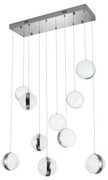 Lampadario Led da soffitto Bubbles Cromato 60W Dimmerabile con temperatura colore regolabile con telecomando M LEDME