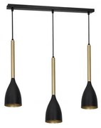 Lampadario su corda ISTAPPAR 3xE27/60W/230V nero/oro