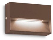 Applique Da Parete Contemporanea Dedra Alluminio Coffee Led 1,5W 3000K Ip65