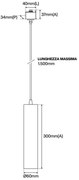 Lampada a Sospensione GU10 per Binario Monofase - Nera