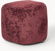 Pouf alto in teddy bouclé Wolke