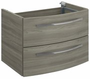 Mobile da bagno sotto lavabo grigio sangallo L 70 x H 48 x P 48 cm 2 cassetti, lavabo non incluso